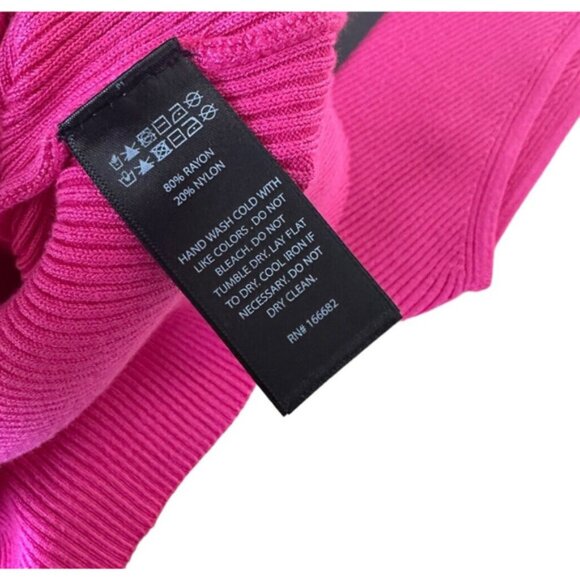 House Of Harlow 1960 Women's LUXE Sweater Dress Sleeveless Stretch Halter L Pink - Picture 4 of 6